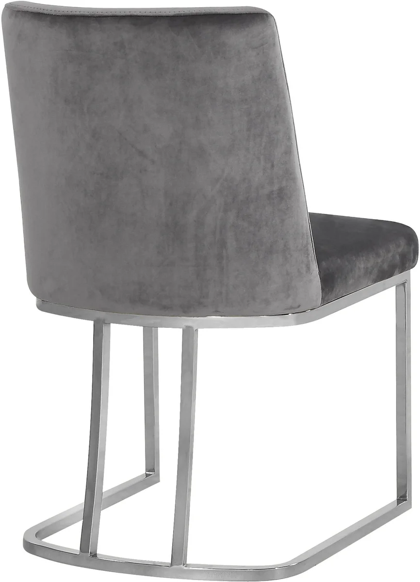 Heidi - Dining Chair (Set of 2) - Gray - Fabric - View 2