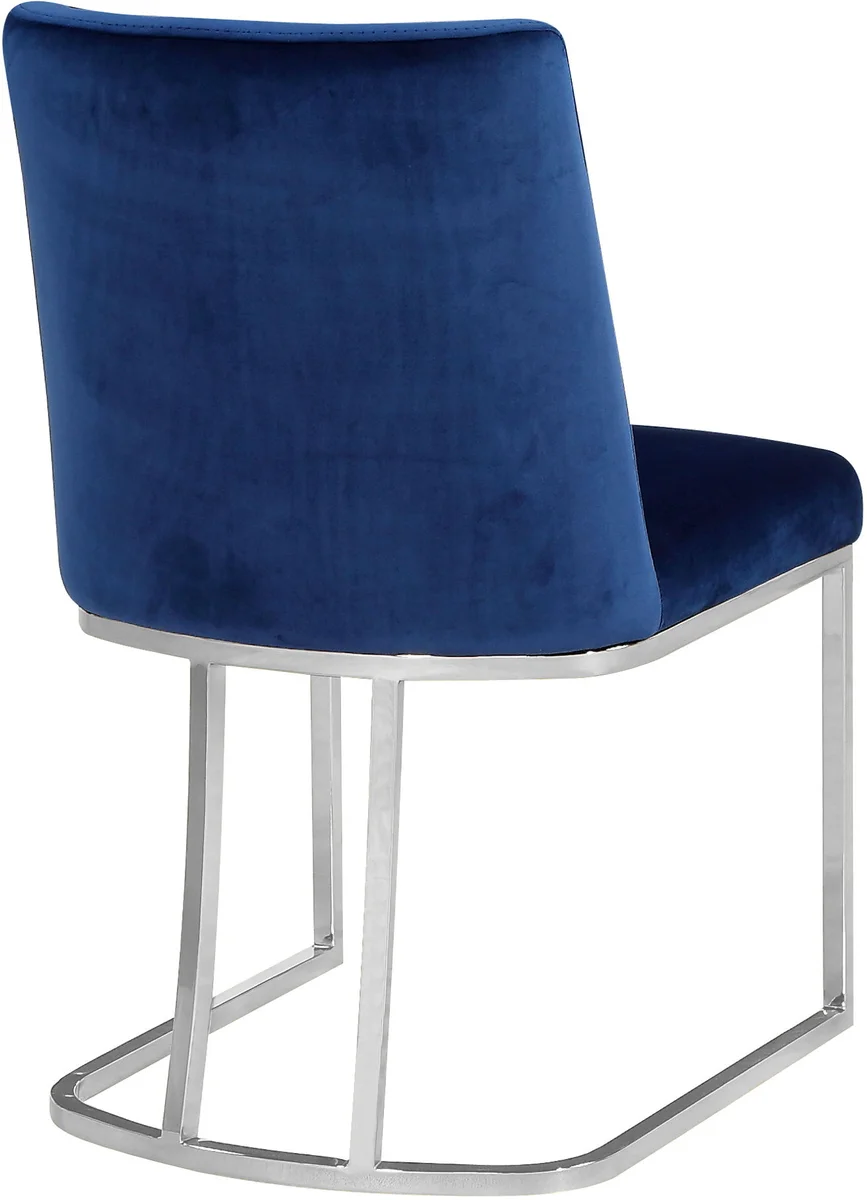 Heidi - Dining Chair (Set of 2) - Navy - Fabric - View 2
