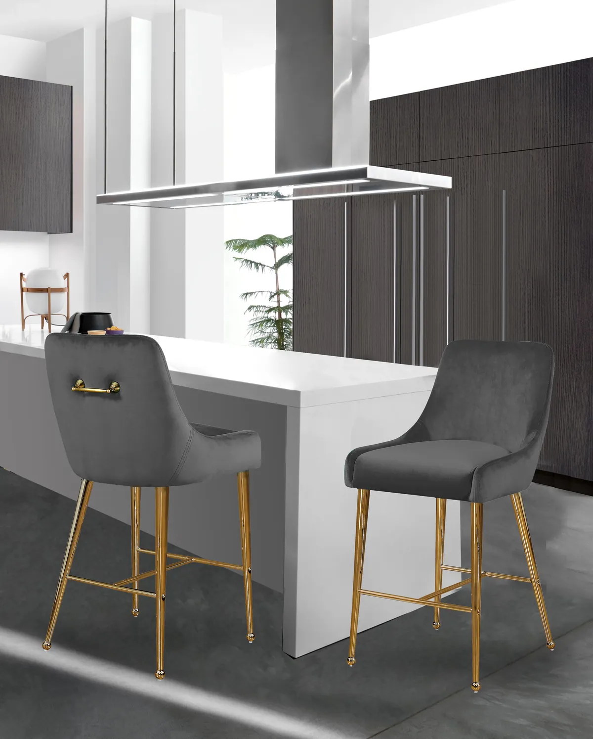 Owen - Stool (Set of 2) - Gray