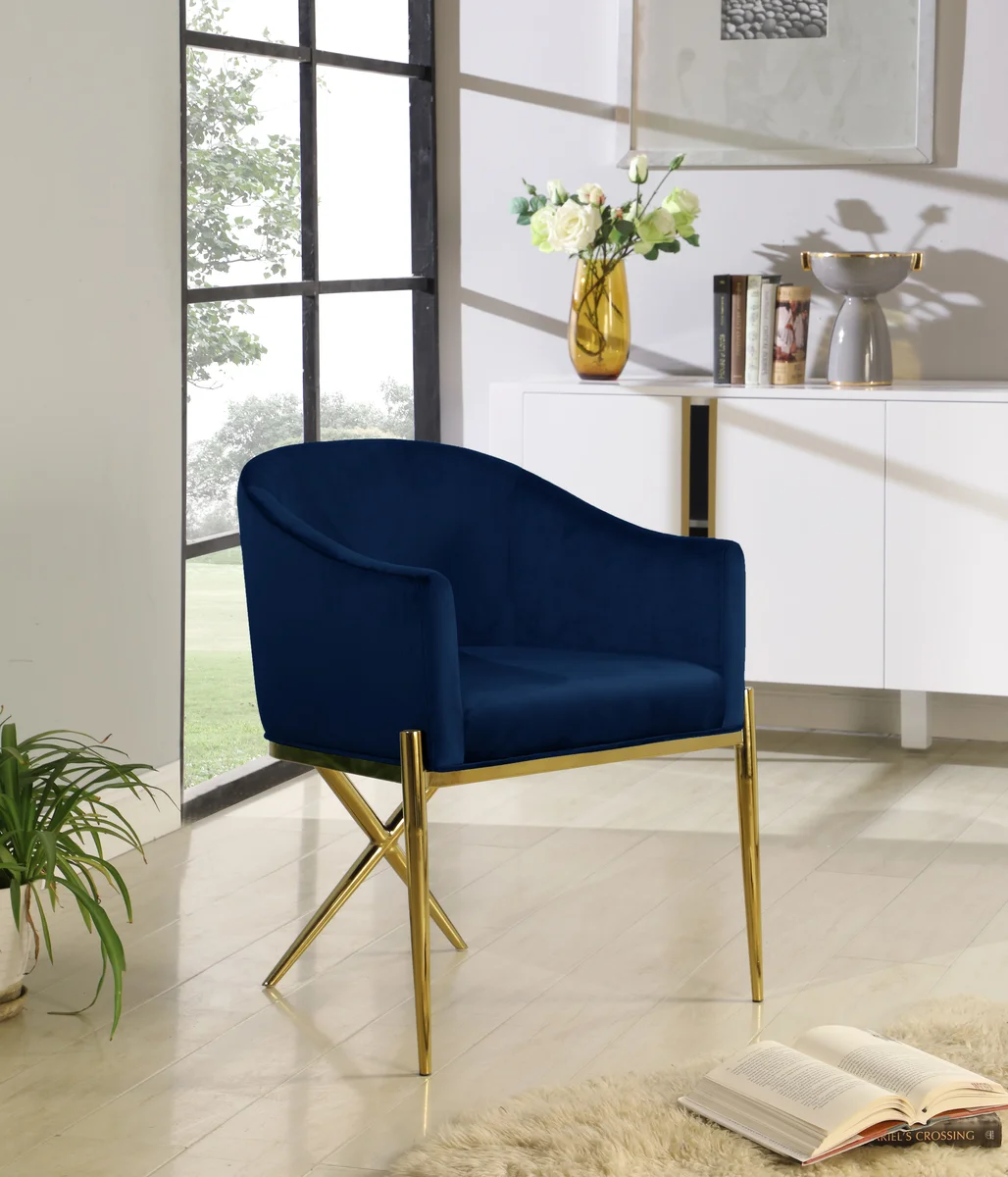 Xavier - Dining Chair - Navy