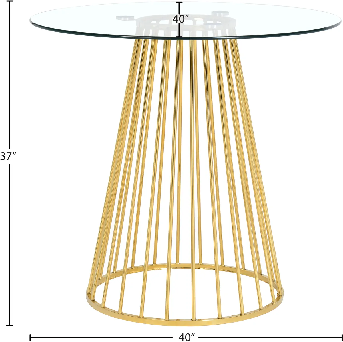 Gio - Counter Height Table - Gold - Metal