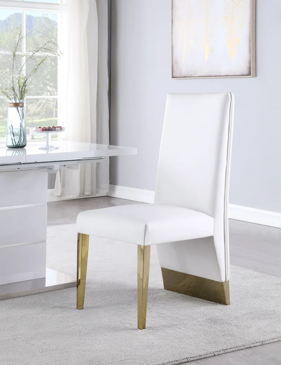 Porsha - Dining Chair (Set of 2) - White - Faux Leather