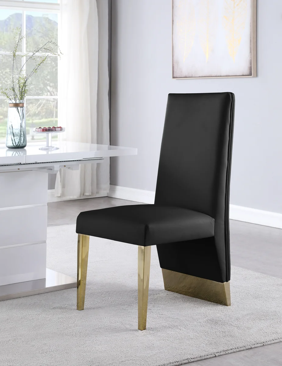 Porsha - Faux Leather Dining Chair (Set of 2) - Black