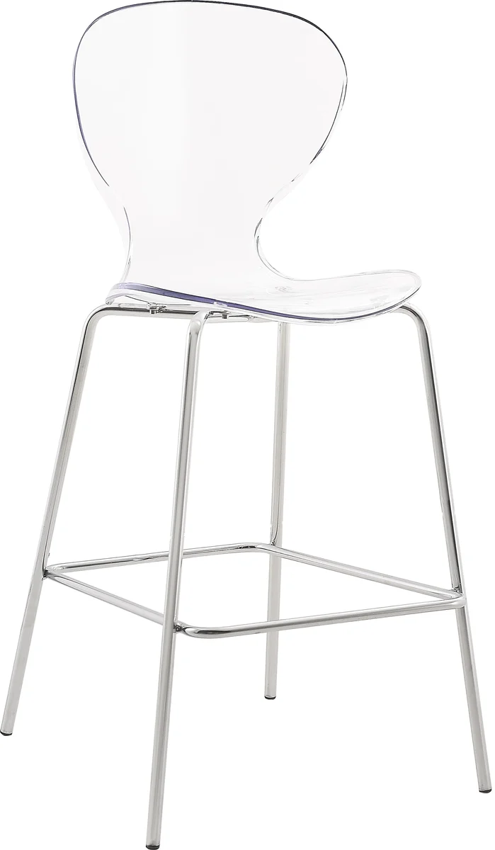 Clarion - Stool (Set of 2) - Pearl Silver - Metal