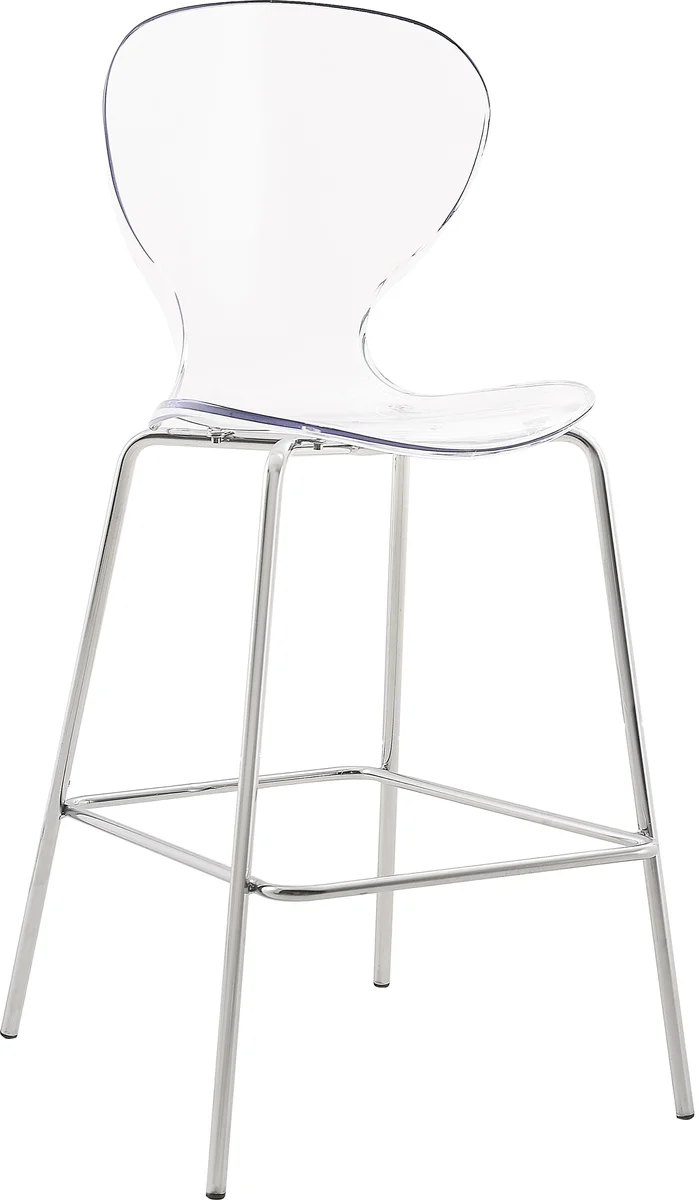 Clarion - Stool (Set of 2) - Pearl Silver - Metal