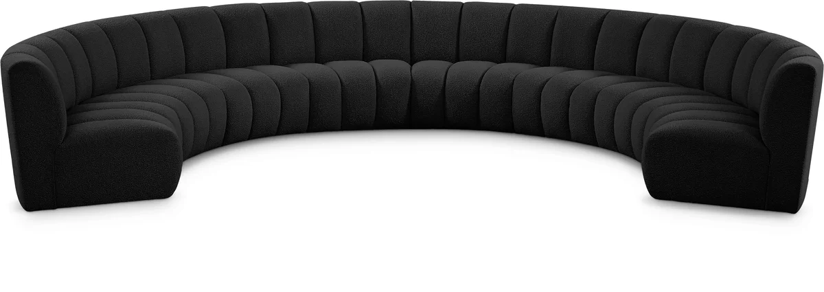 Infinity - 8 Piece Modular Sectional - Black