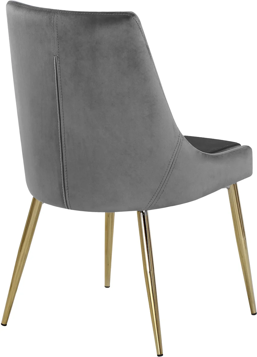 Karina - Dining Chair (Set of 2) - Gray - Fabric - View 2