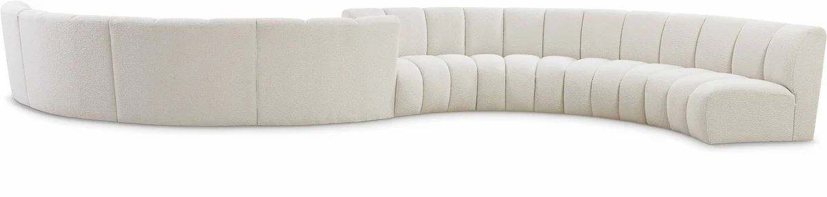 Infinity - 8 Piece Modular Sectional - Cream - Fabric