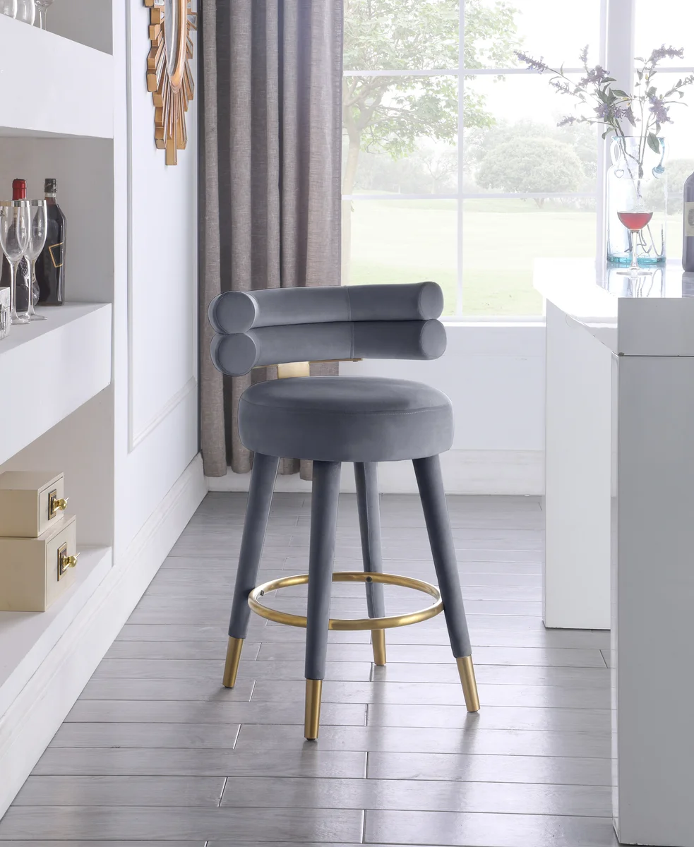Fitzroy - Counter Stool (Set of 2) - Gray - View 2
