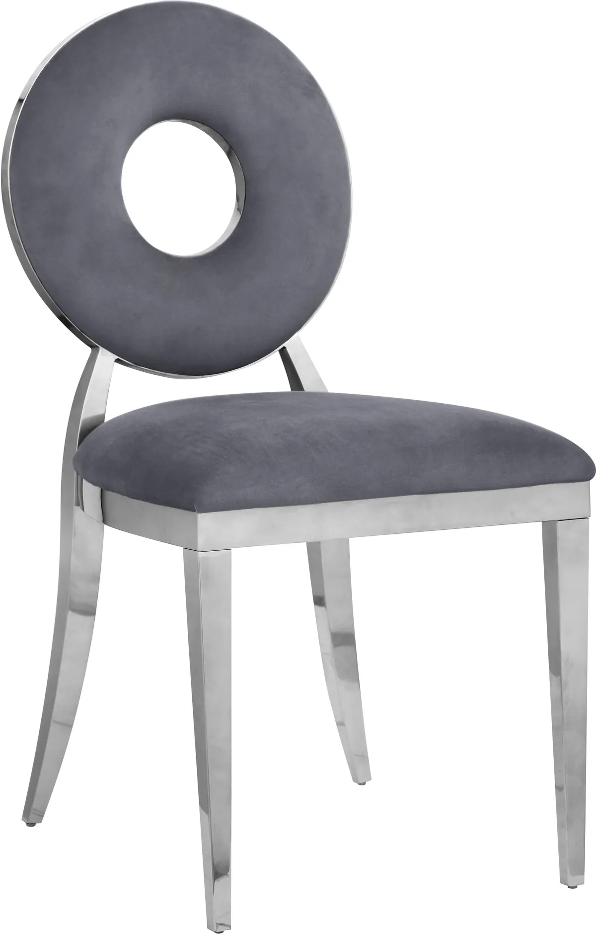 Carousel - Dining Chair (Set of 2) - Gray - Fabric