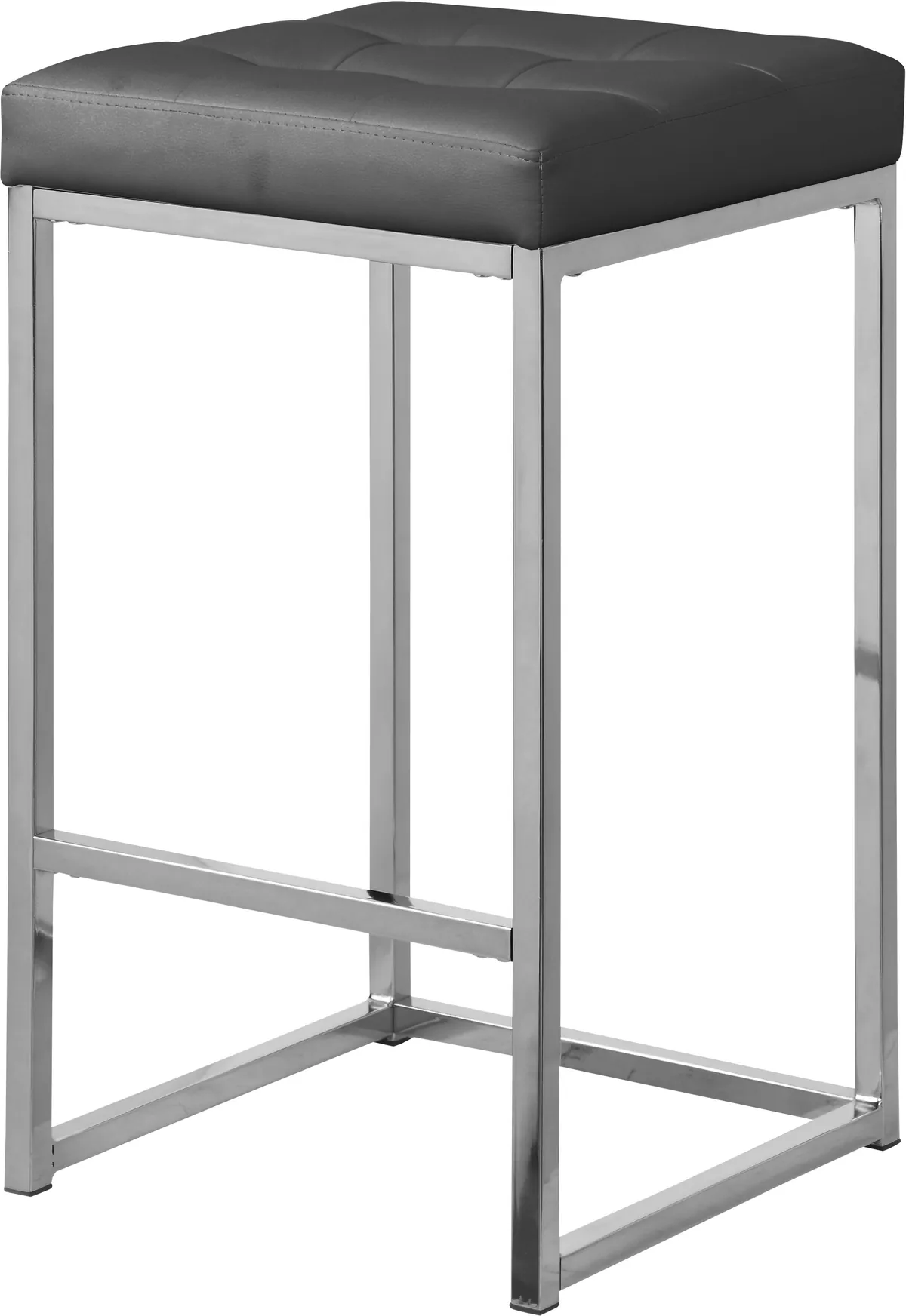 Nicola - Stool (Set of 2) - Gray - Faux Leather