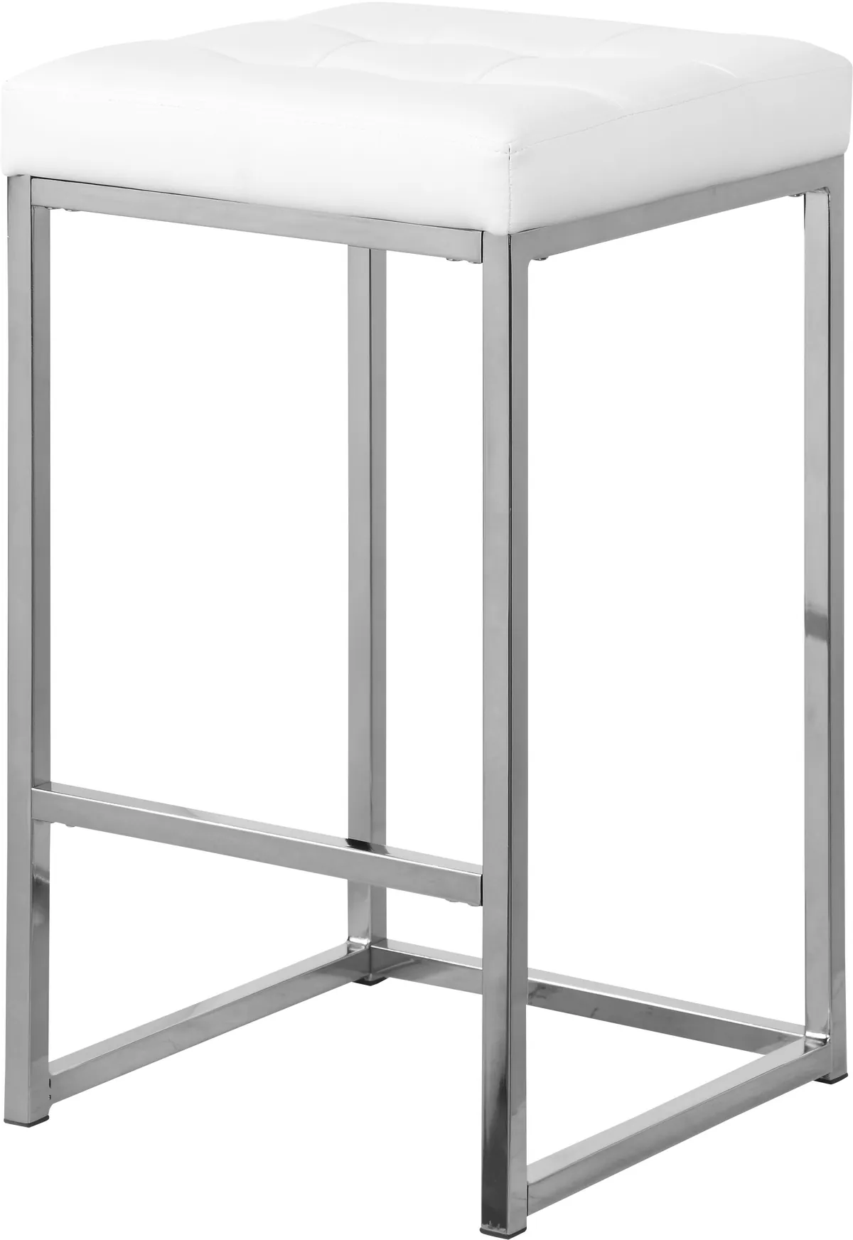 Nicola - Stool (Set of 2) - White - Faux Leather - View 2