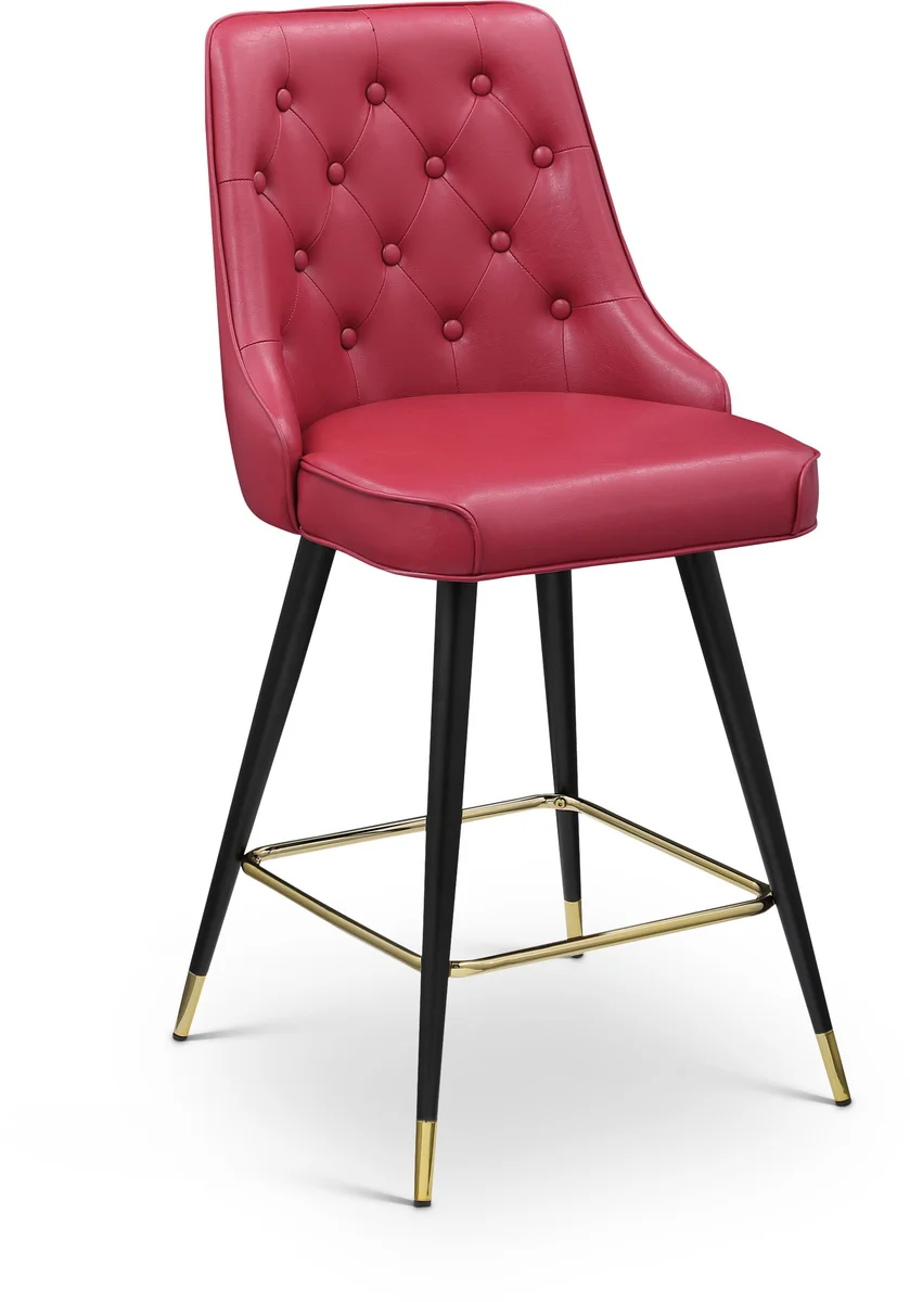 Portnoy - Counter Bar Stool (Set of 2) - Red