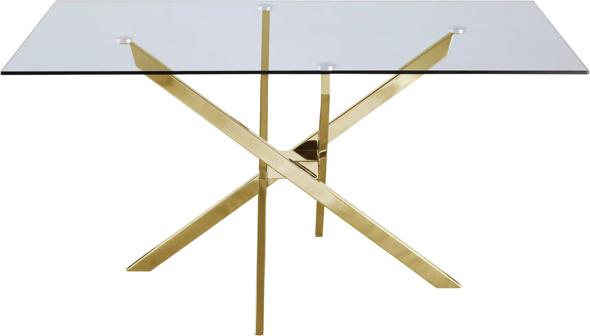 Xander - Dining Table - Fabric - Gold - View 2