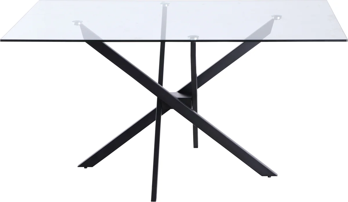 Xander - Dining Table - Matte Black - Metal - View 2