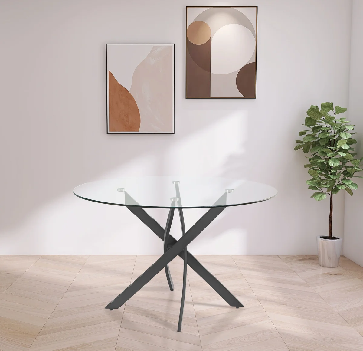 Xander - Dining Table - Matte Black - View 2