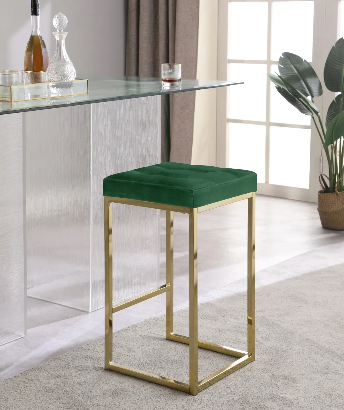 Nicola - Stool (Set of 2) - Green