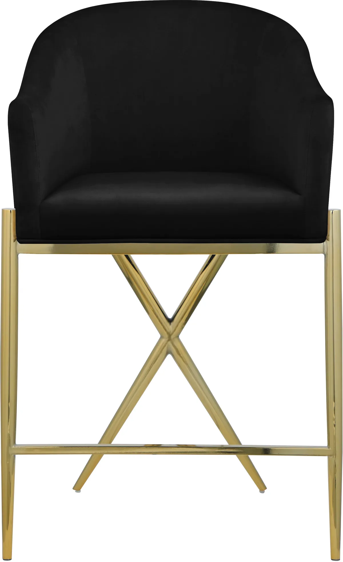 Xavier - Counter Stool - Black - Fabric