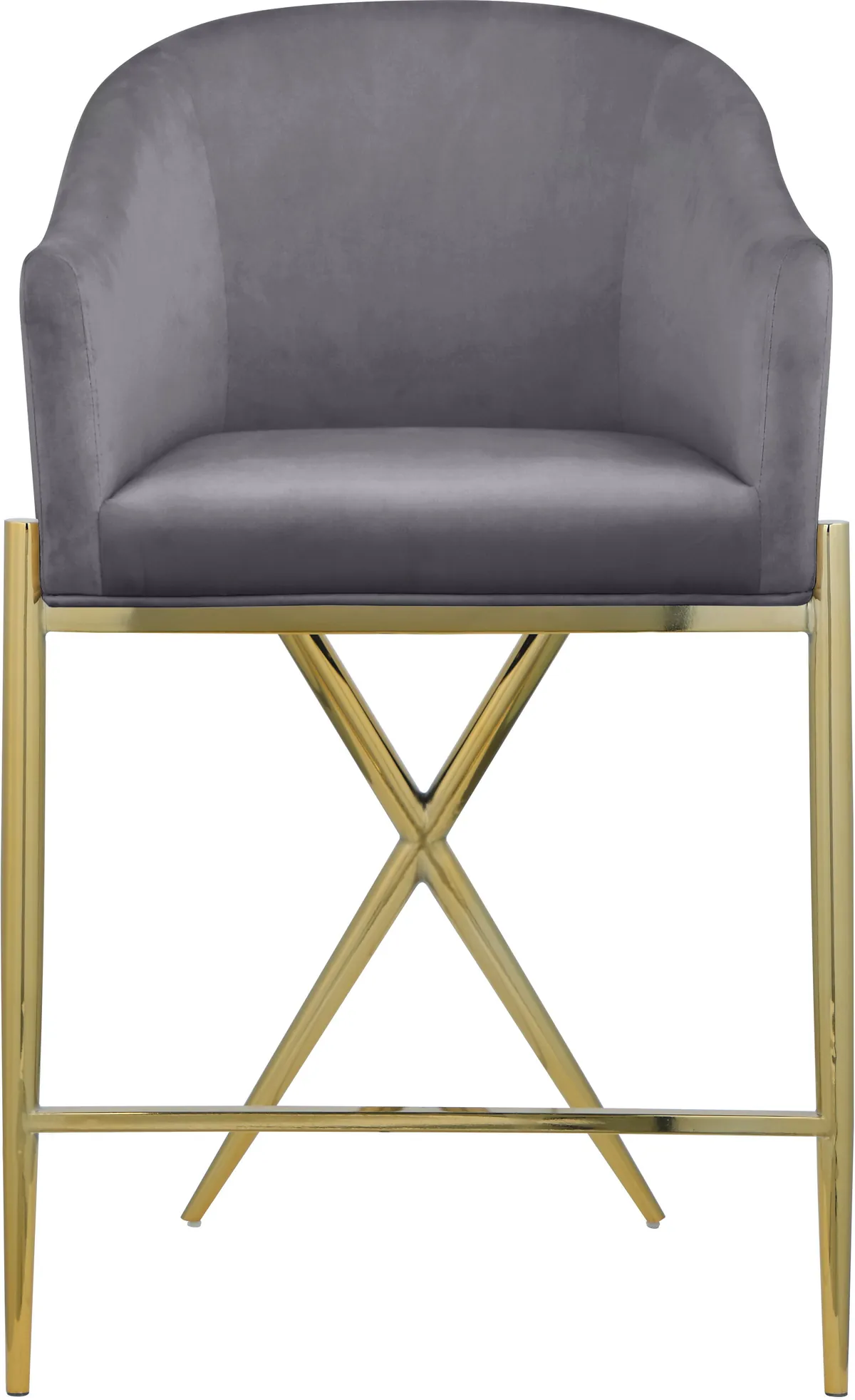 Xavier - Counter Stool - Gray - Fabric