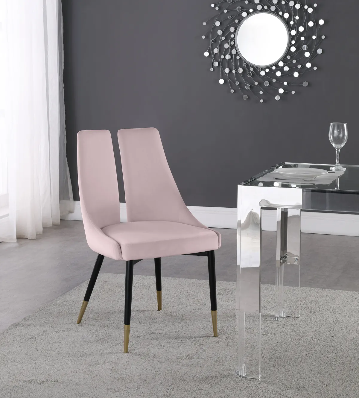 Sleek - Dining Chair (Set of 2) - Pink - View 2