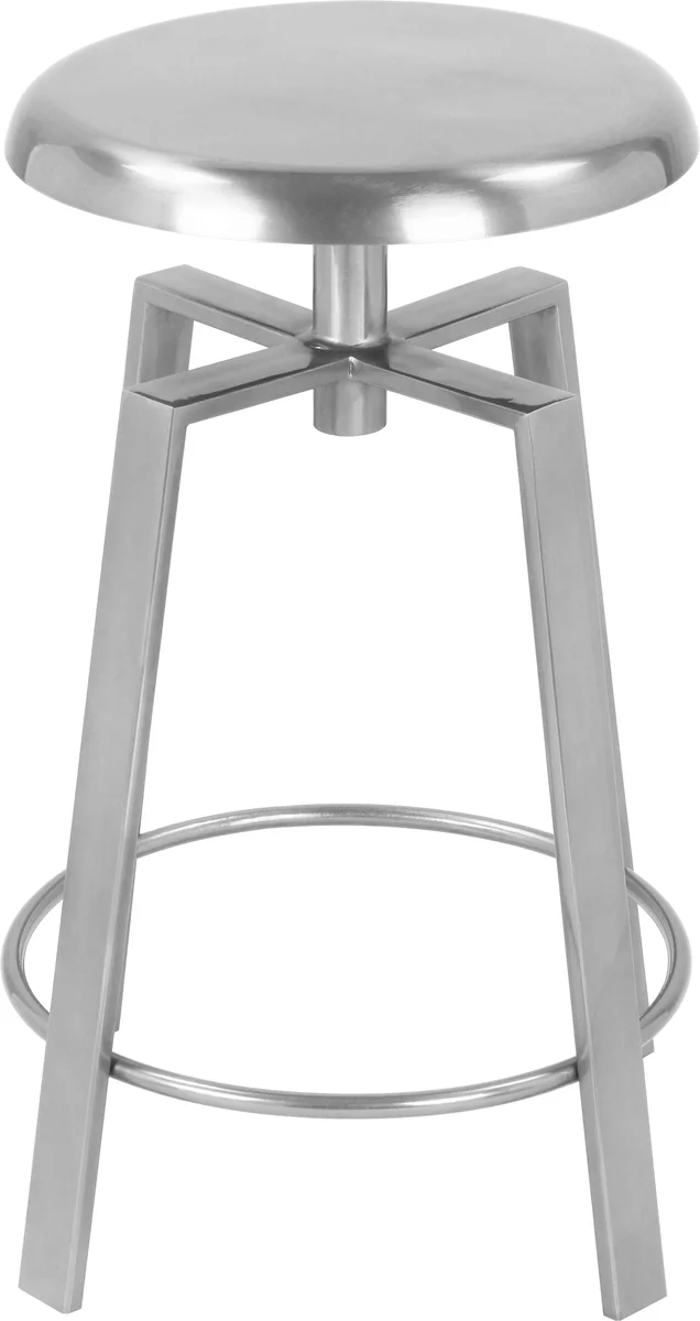 Lang - Counter Bar Stool - Silver