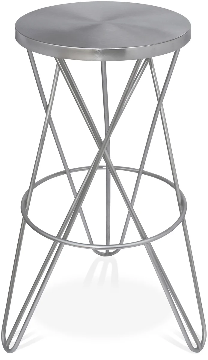 Mercury - Bar Stool - Silver