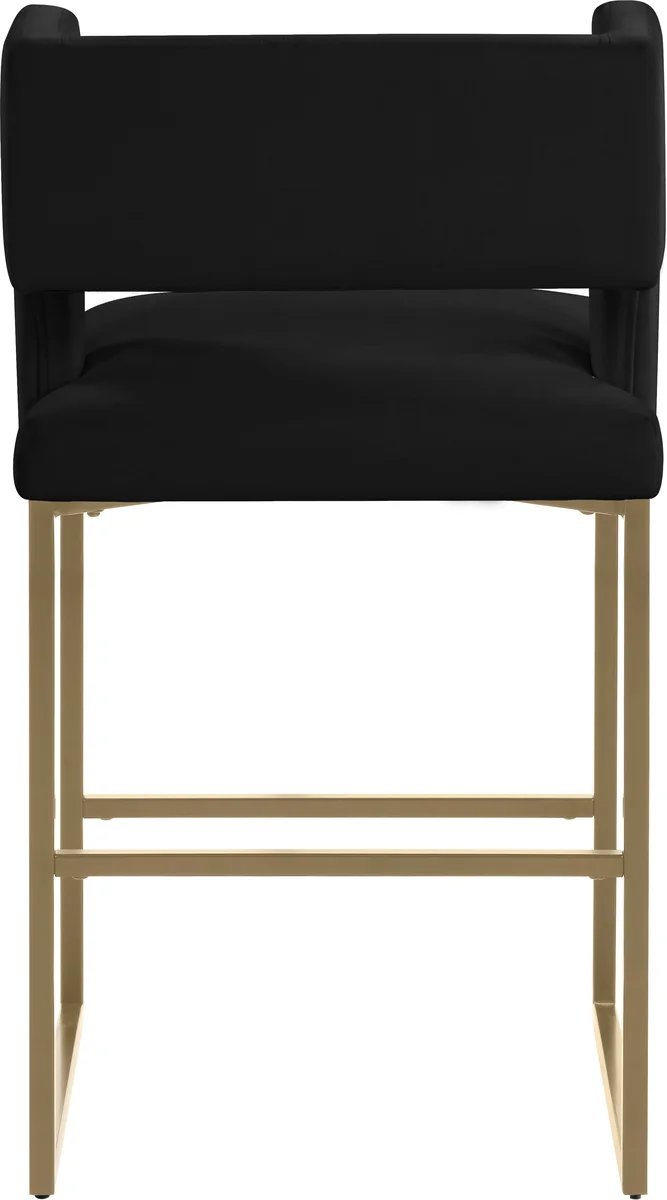 Caleb - Counter Stool (Set of 2) - Black - Fabric