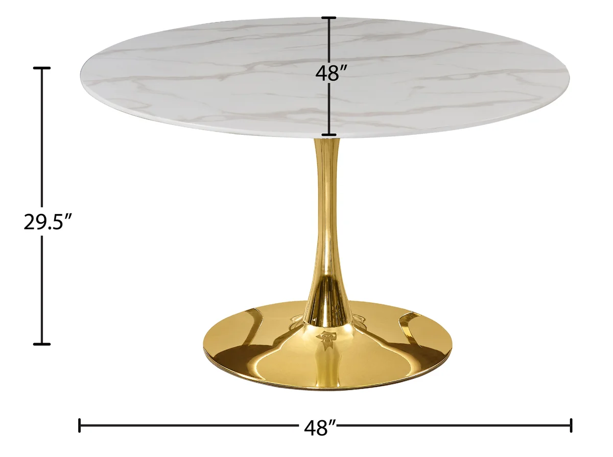 Tulip - 48" Dining Table - Gold