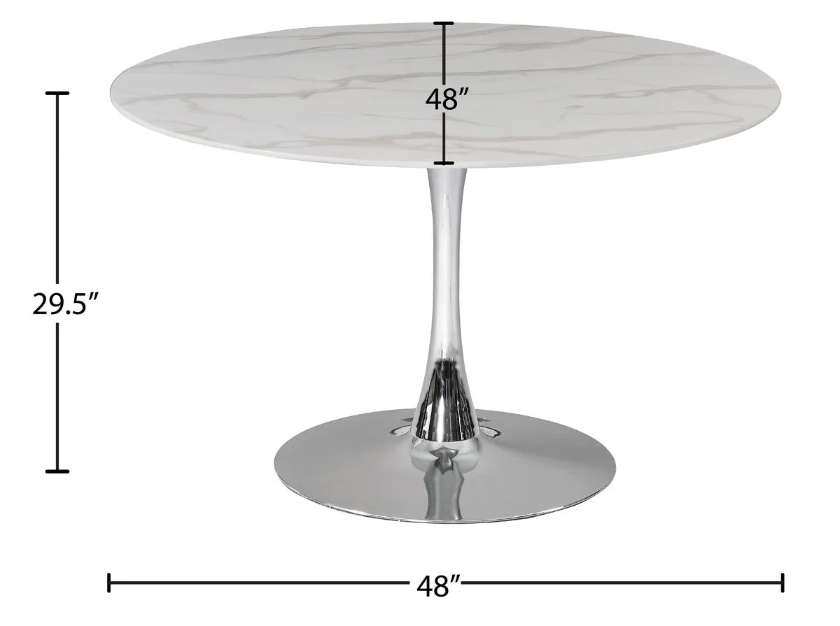 Tulip - 48" Dining Table - Chrome