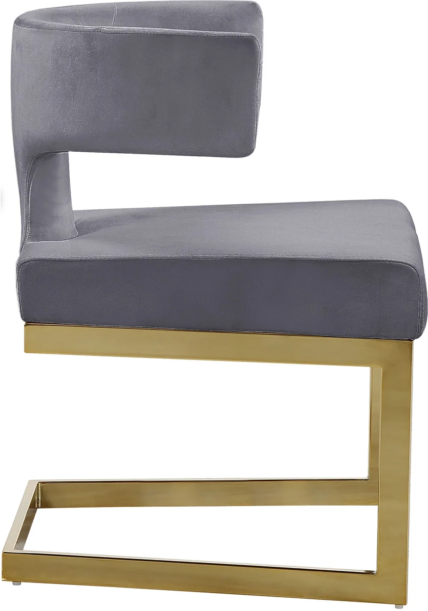 Alexandra - Dining Chair - Gray - Fabric