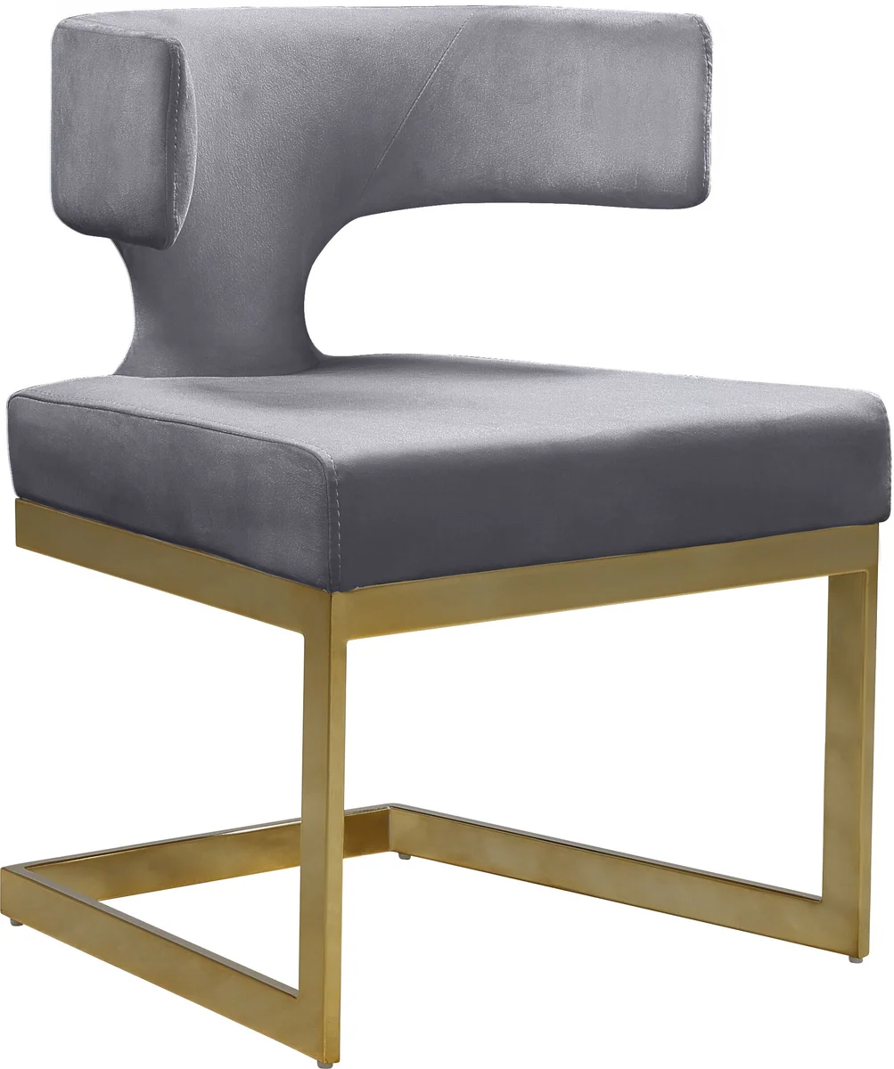 Alexandra - Dining Chair - Gray - Fabric