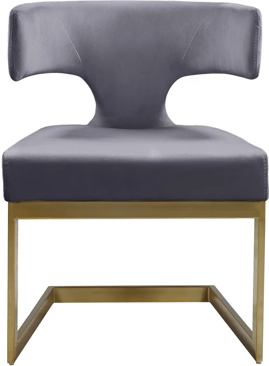Alexandra - Dining Chair - Gray - Fabric