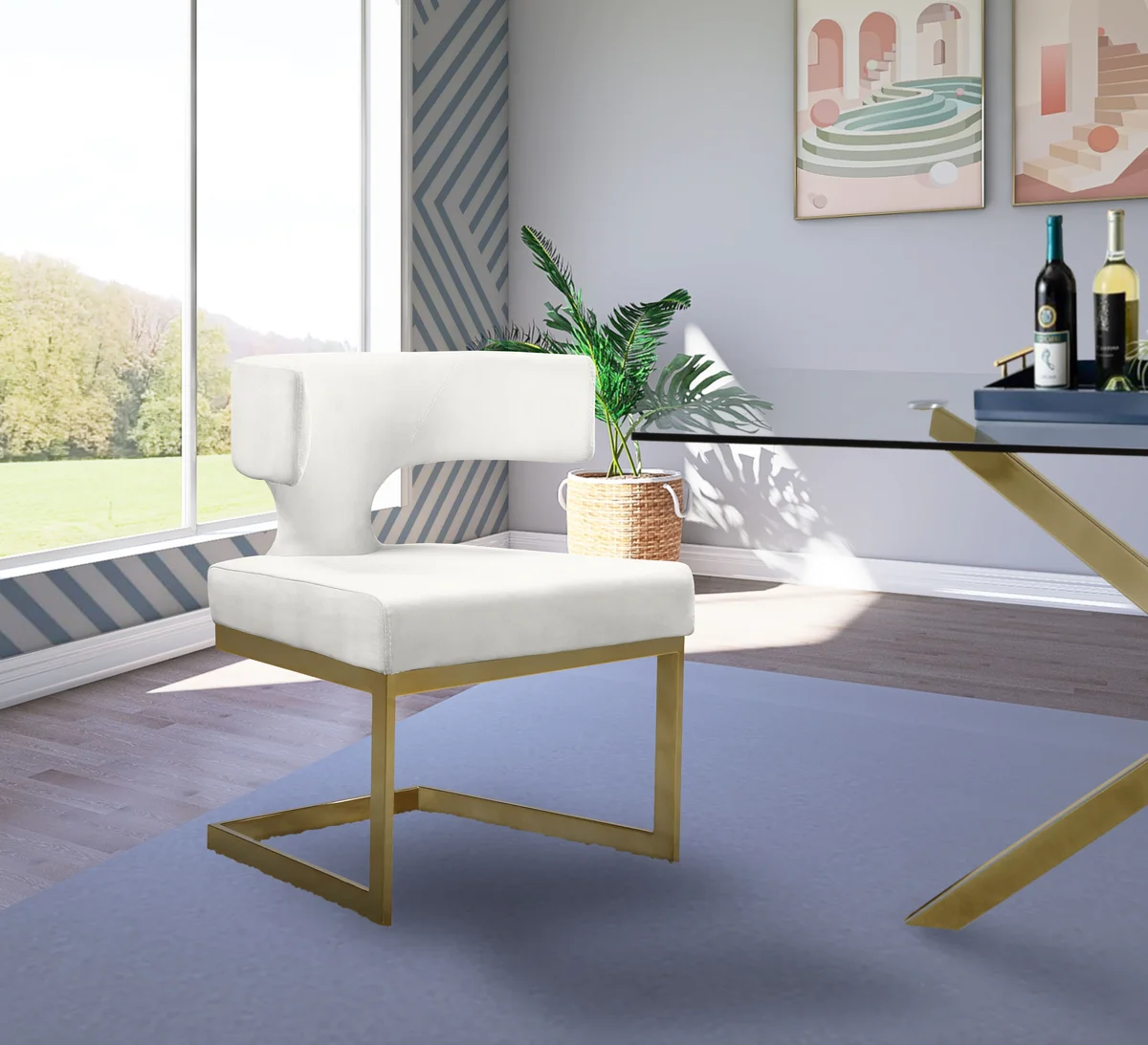 Alexandra - Dining Chair - Cream - View 2