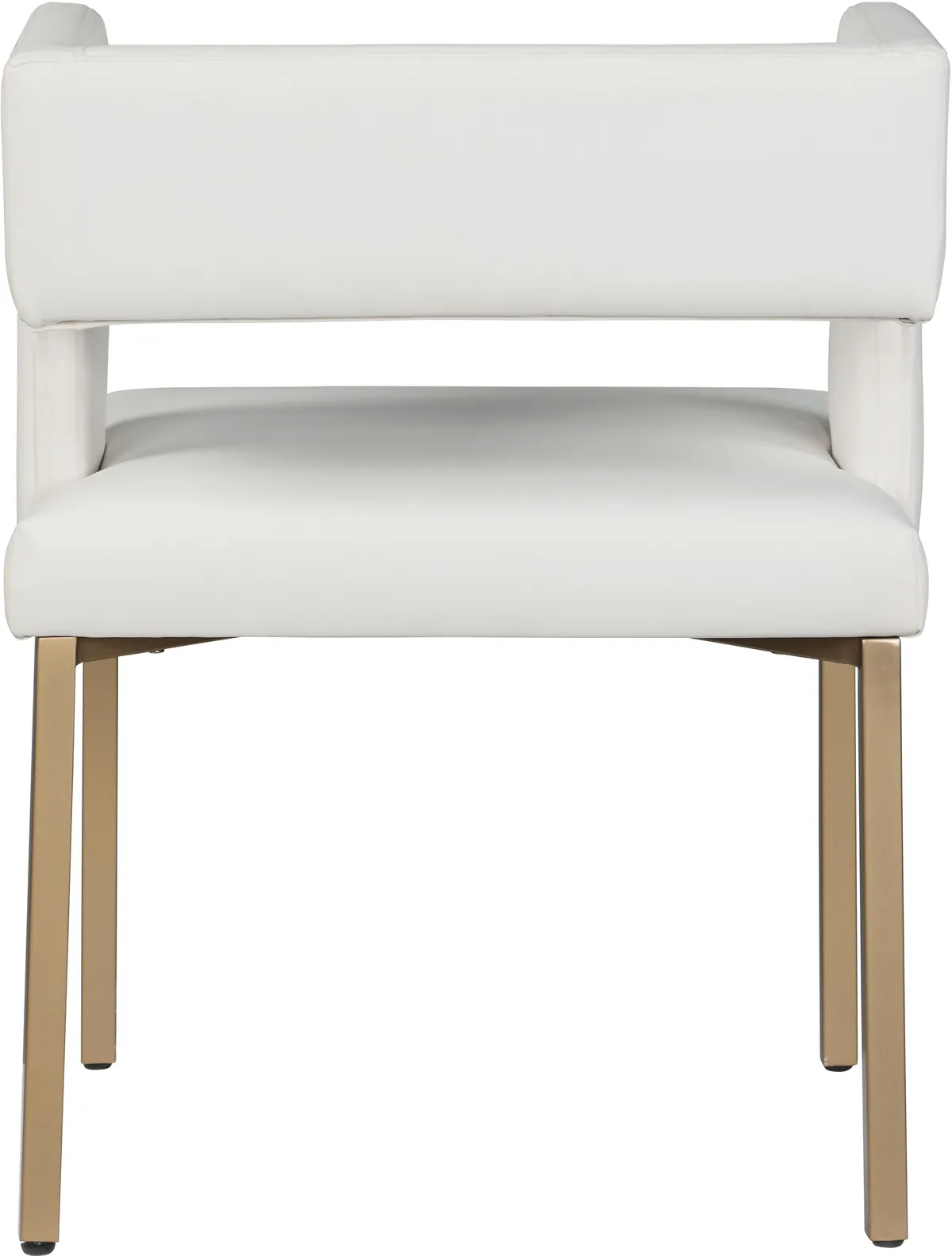 Caleb - Dining Chair (Set of 2) - White - Faux Leather