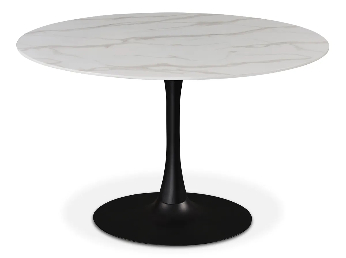 Tulip - 48" Dining Table - Black / White