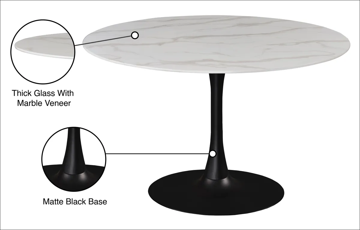 Tulip - 48" Dining Table - Black / White