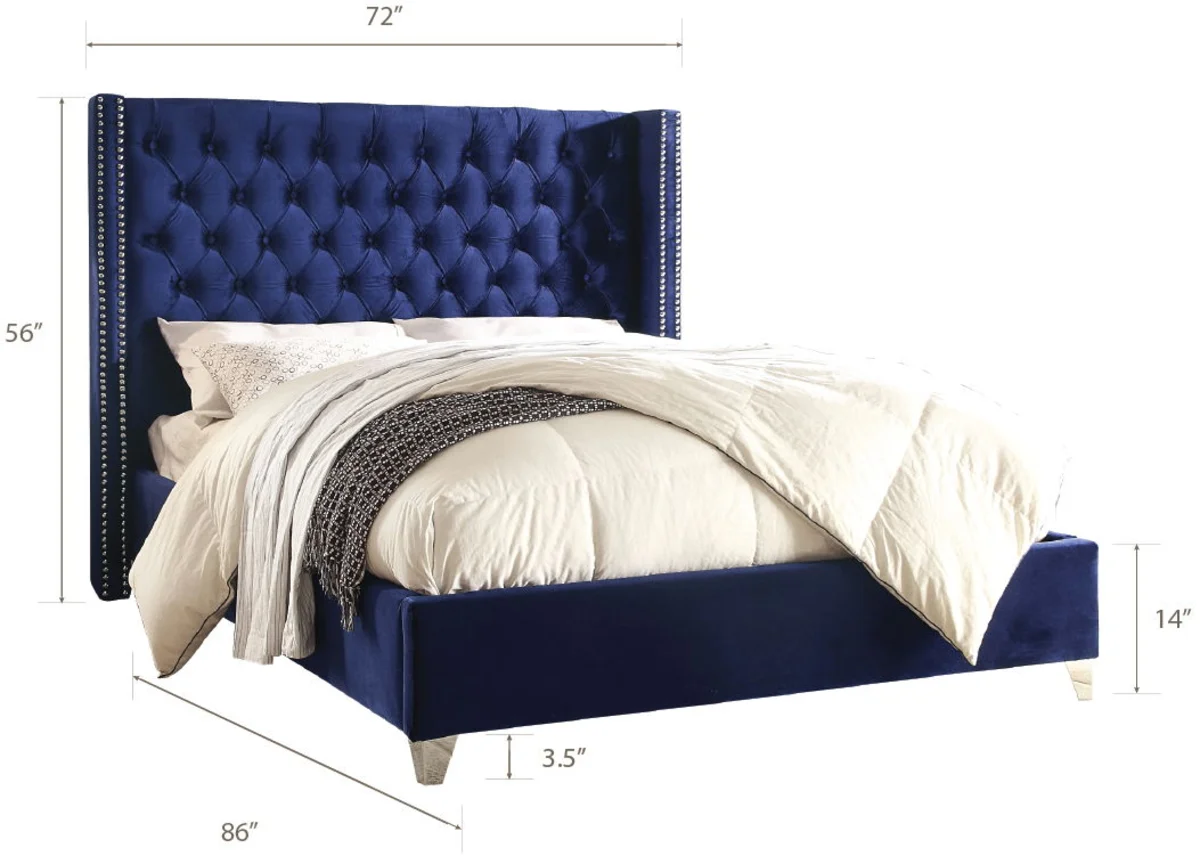 Aiden - Queen Bed - Navy