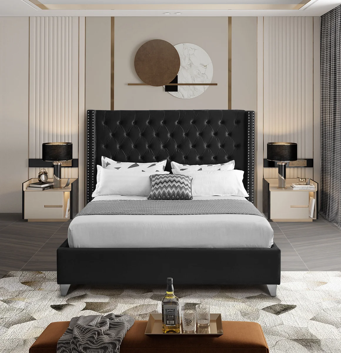 Aiden - Queen Bed - Black