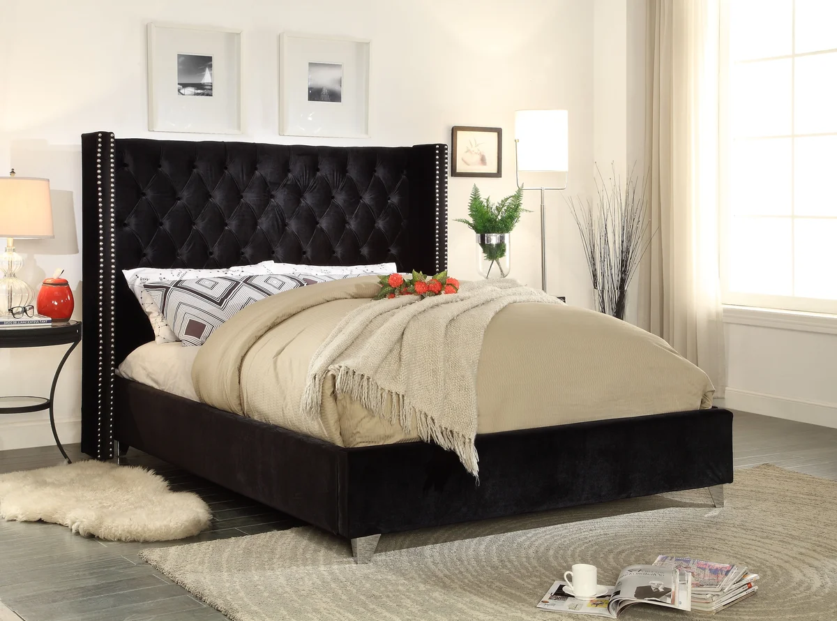 Aiden - Queen Bed - Black - View 2
