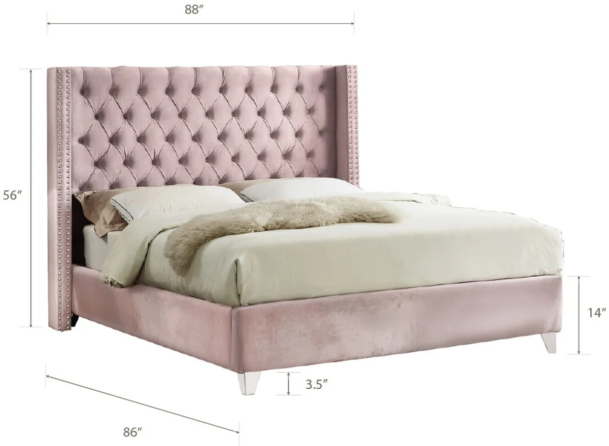 Aiden - King Bed - Pink
