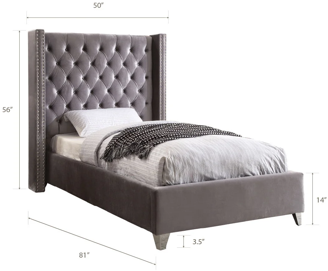 Aiden - Bed - Gray