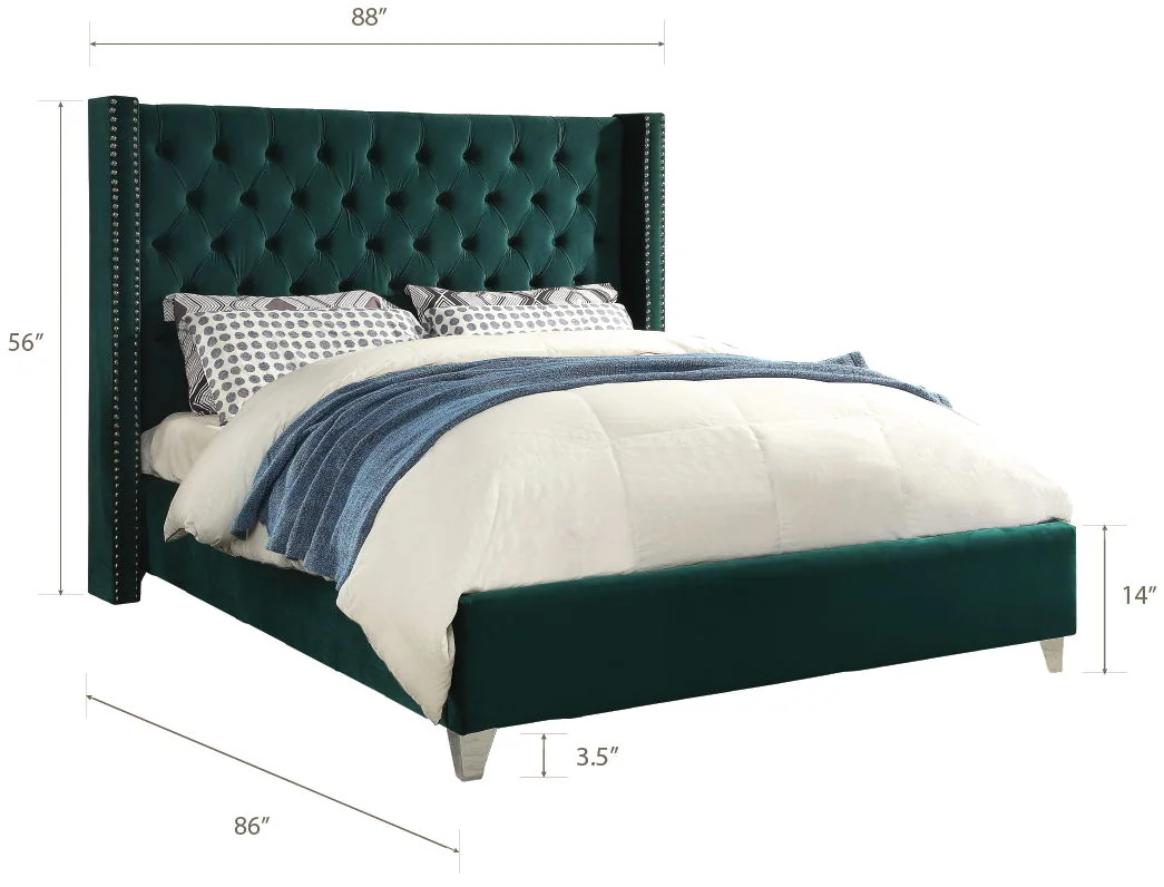 Aiden - King Bed - Green