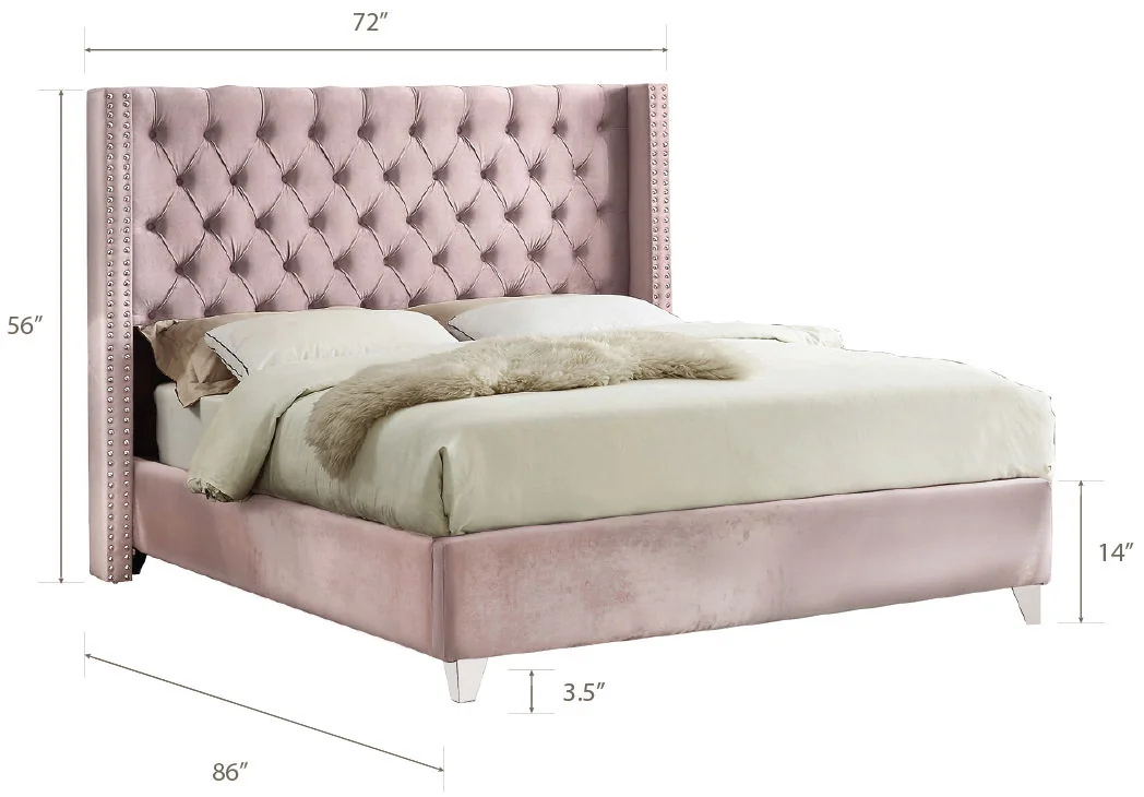 Aiden - Queen Bed - Pink