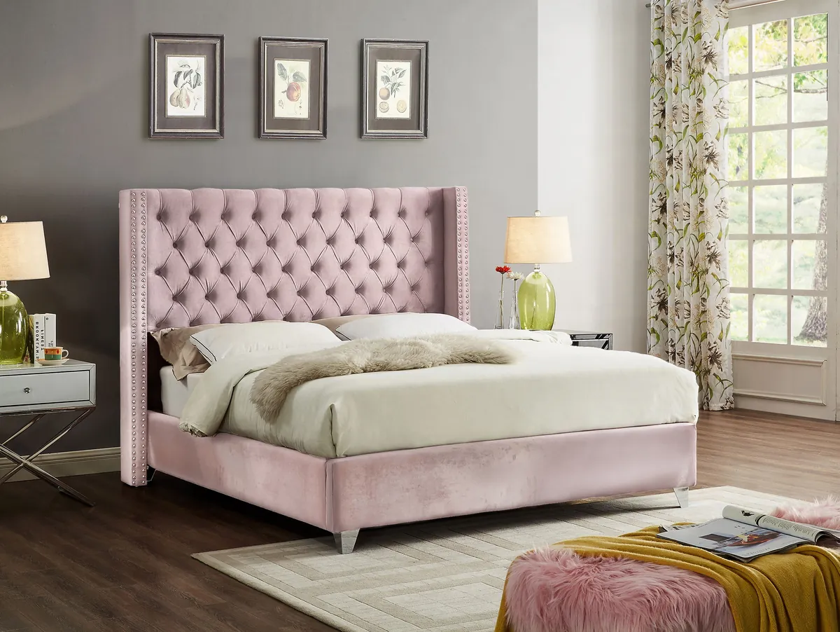 Aiden - Queen Bed - Pink - View 2
