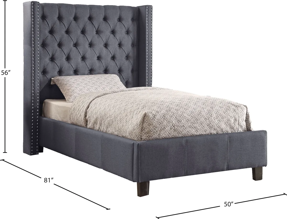 Ashton - Bed - Gray, Dark