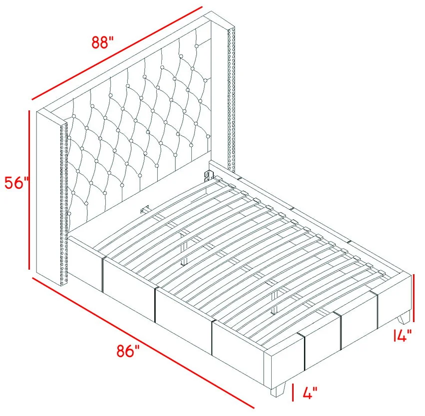 Ashton - King Bed - Gray