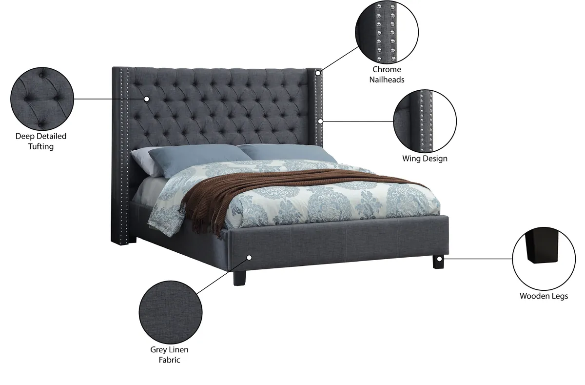 Ashton - King Bed - Gray