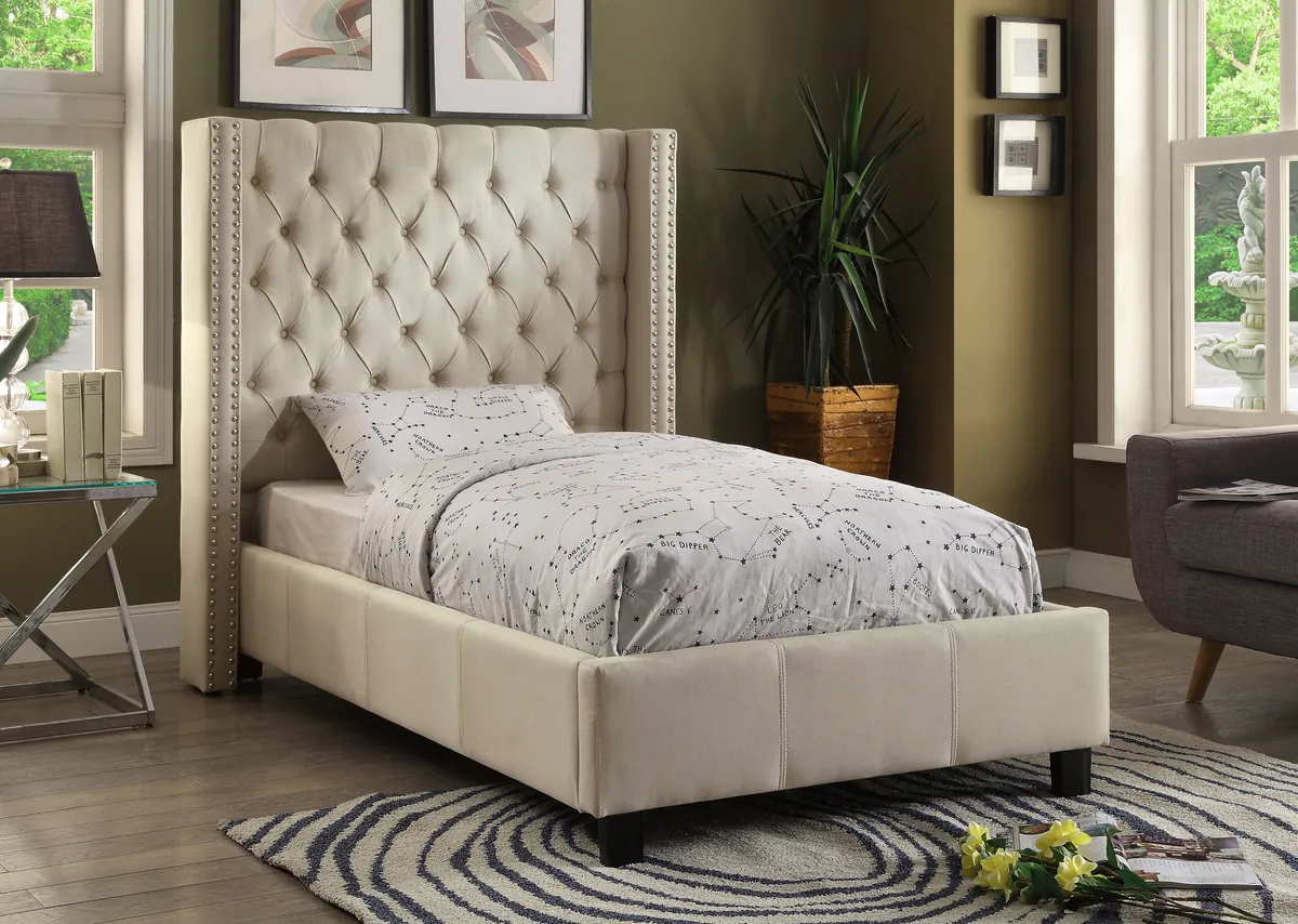 Ashton - Twin Bed - Beige - View 2