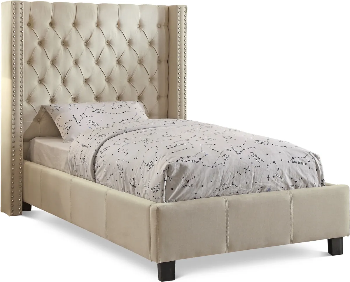 Ashton - Twin Bed - Beige