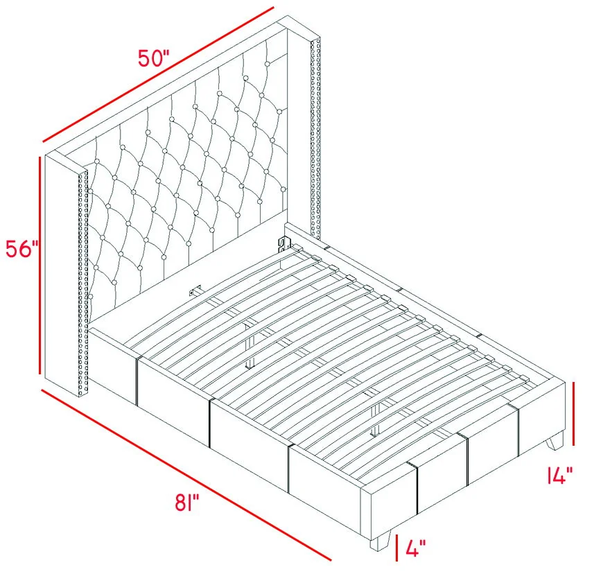 Ashton - Twin Bed - Navy